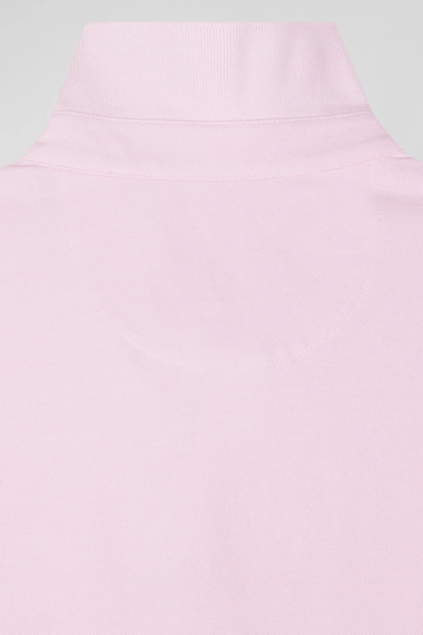 Polo manches courtes en coton stretch rose coupe Slim