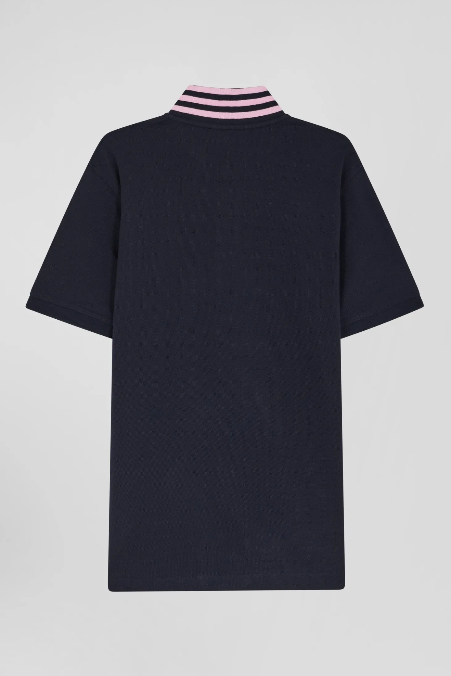 Polo manches courtes en piqué coton bleu marine coupe Regular