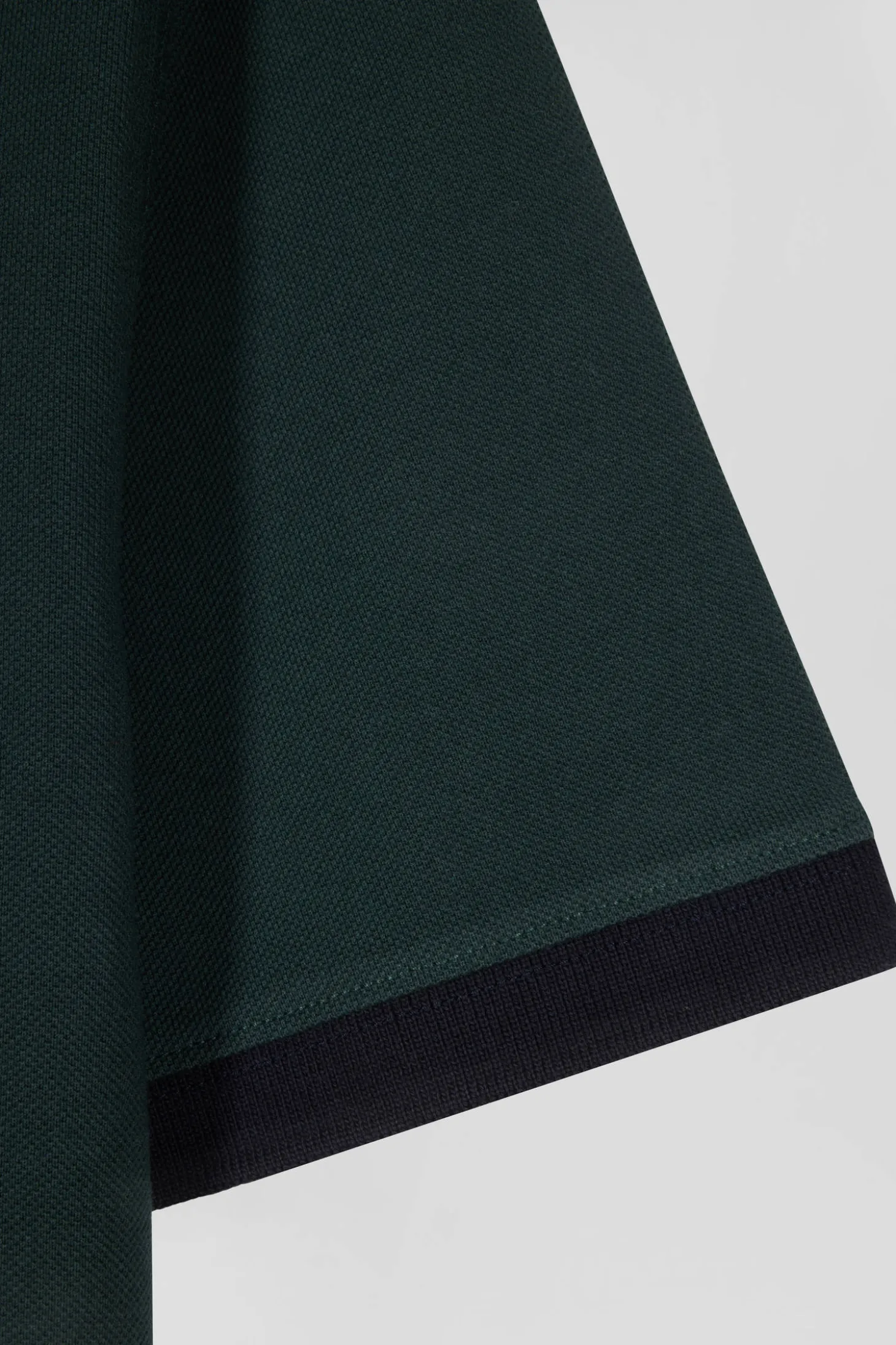 Polo manches courtes en piqué coton vert coupe Regular