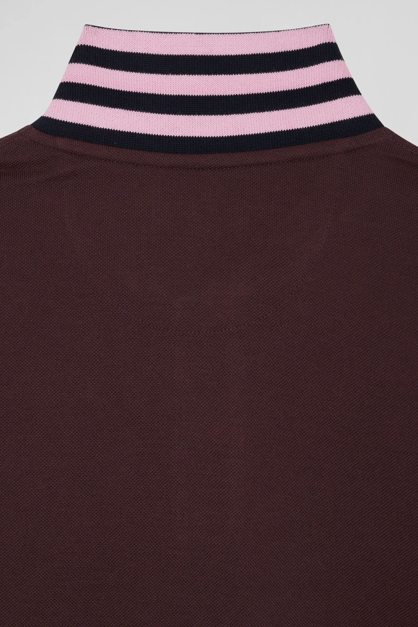 Polo manches courtes en piqué coton bordeaux coupe Regular