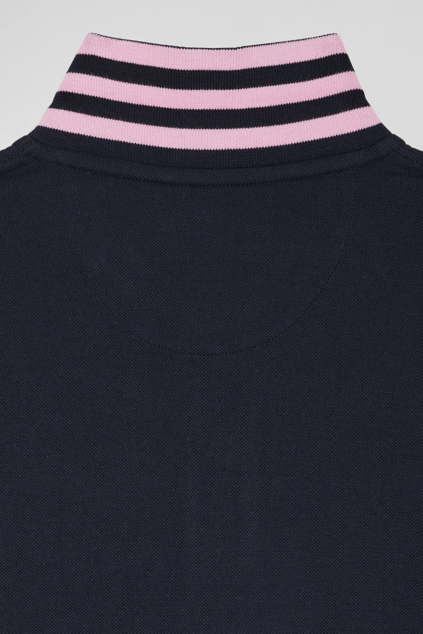 Polo manches courtes en piqué coton bleu marine coupe Regular