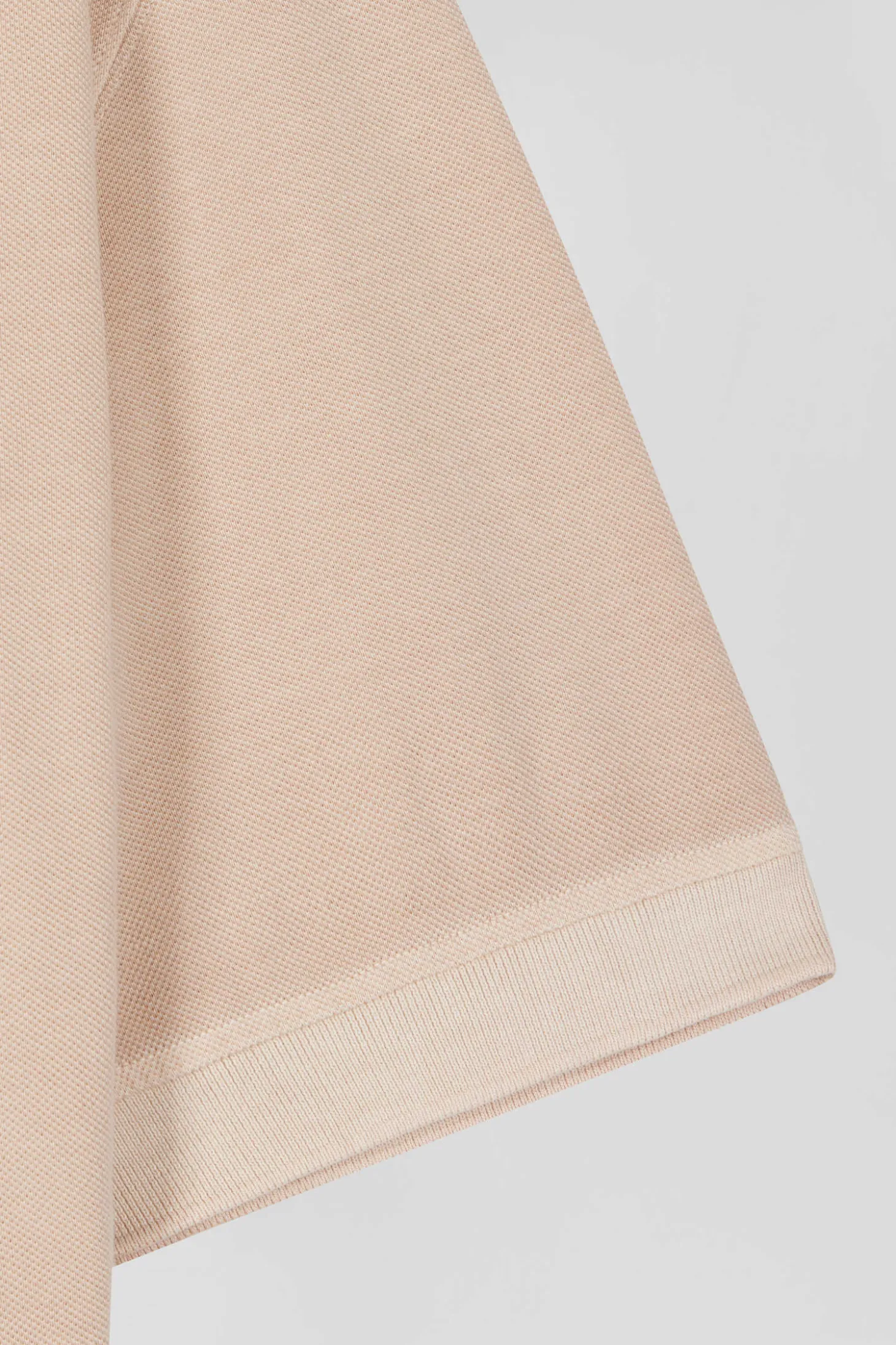 Polo manches courtes unisexe en piqué coton beige surteint coupe Oversized