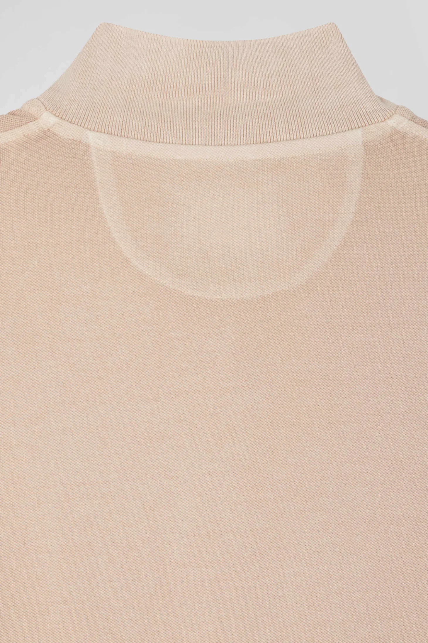 Polo manches courtes unisexe en piqué coton beige surteint coupe Oversized