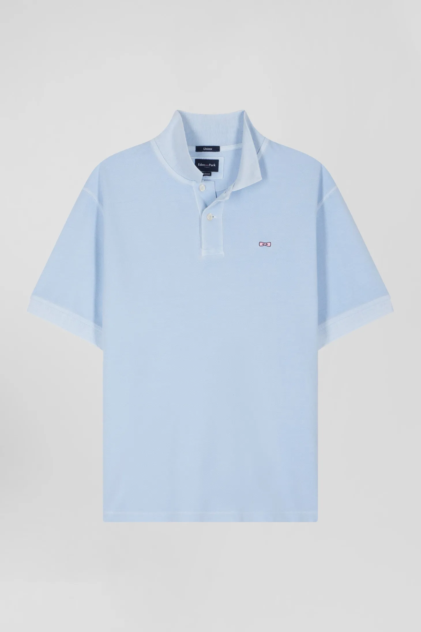 Polo manches courtes unisexe en piqué coton ciel surteint coupe Oversized