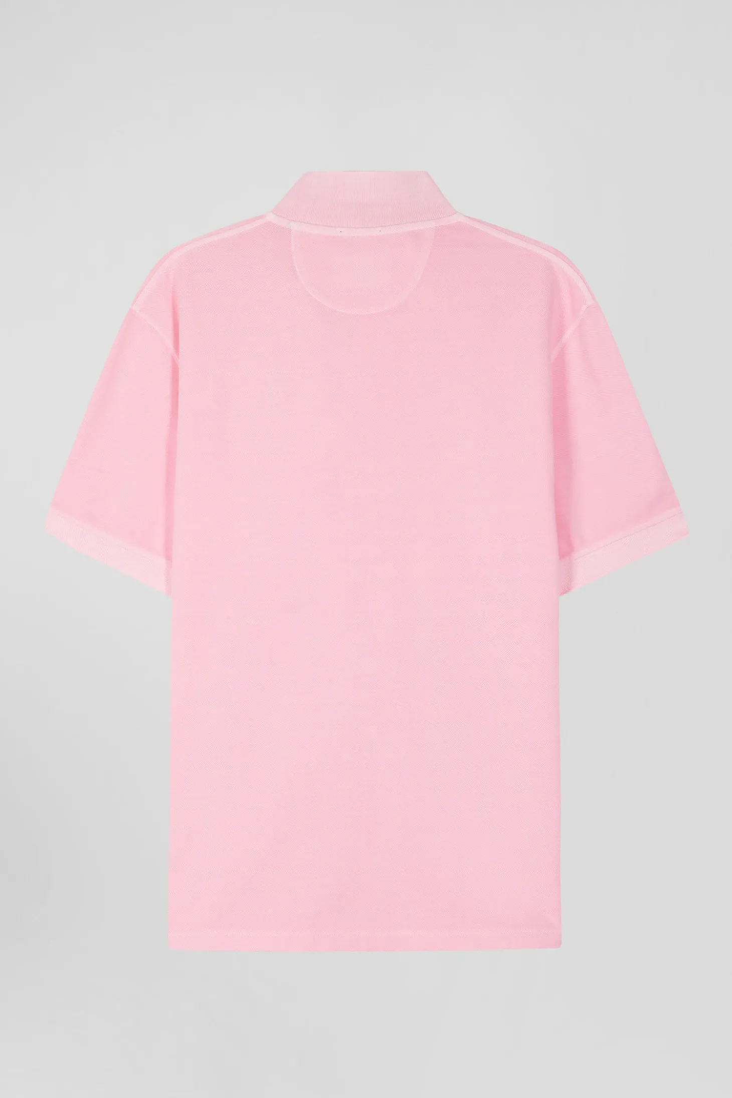 Polo manches courtes unisexe en piqué coton rose surteint coupe Oversized