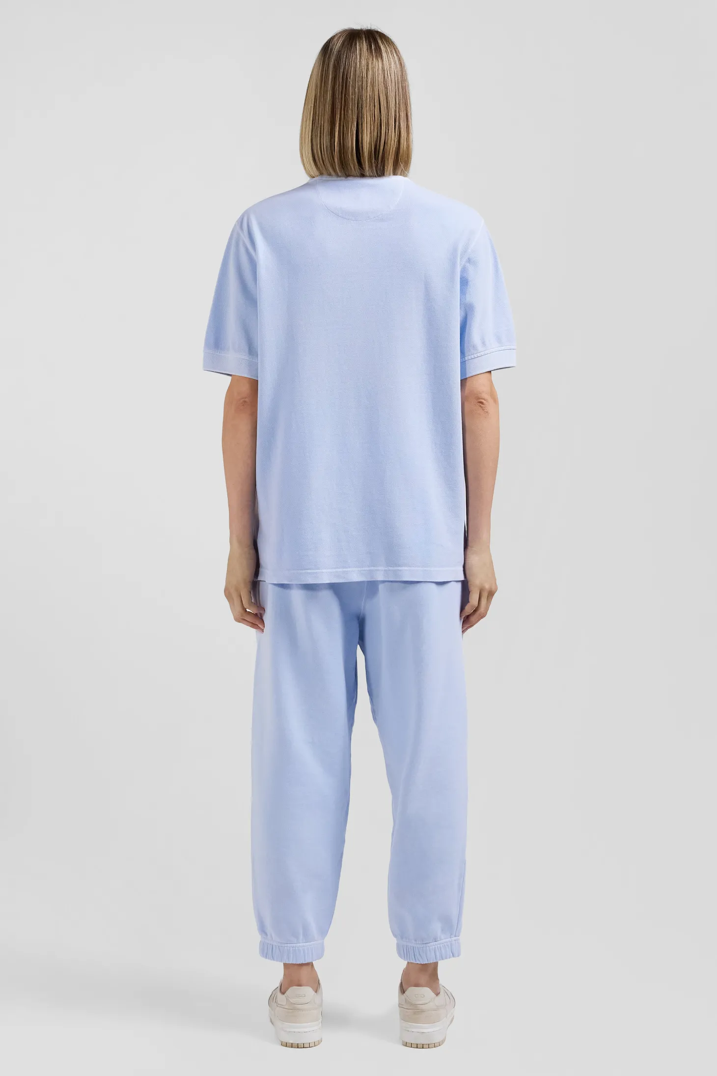 Polo manches courtes unisexe en piqué coton ciel surteint coupe Oversized
