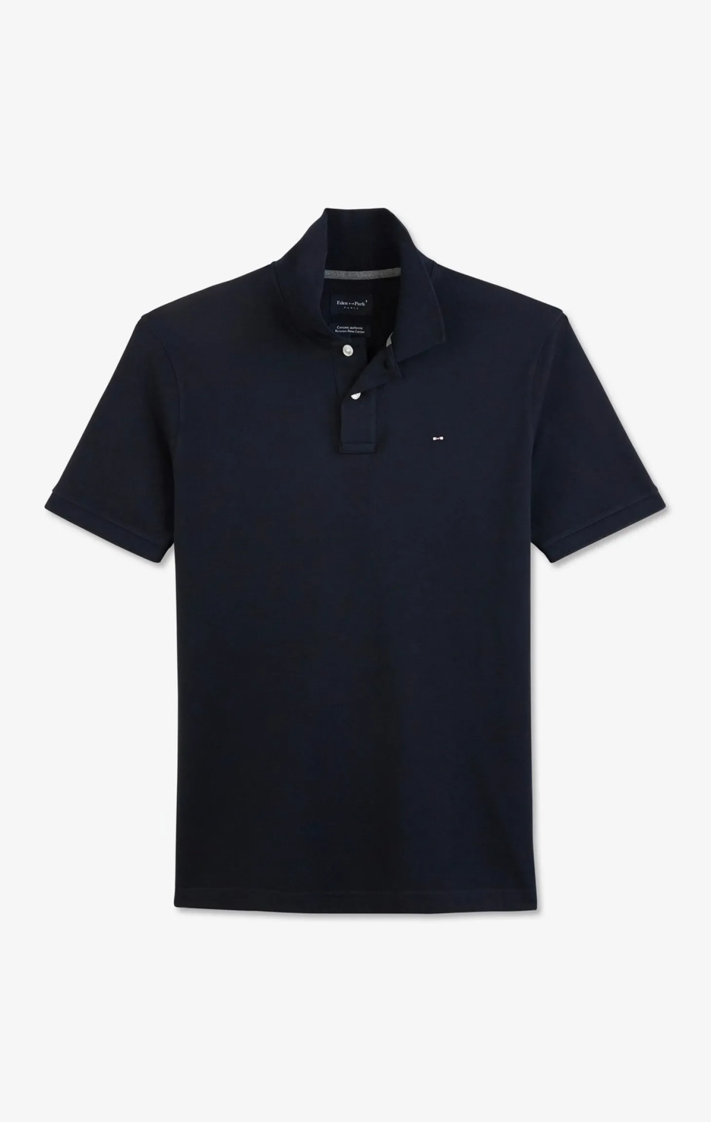 Polo noir en coton pima stretch
