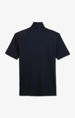 Polo noir en coton pima stretch