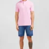 Polo rose en coton pima stretch