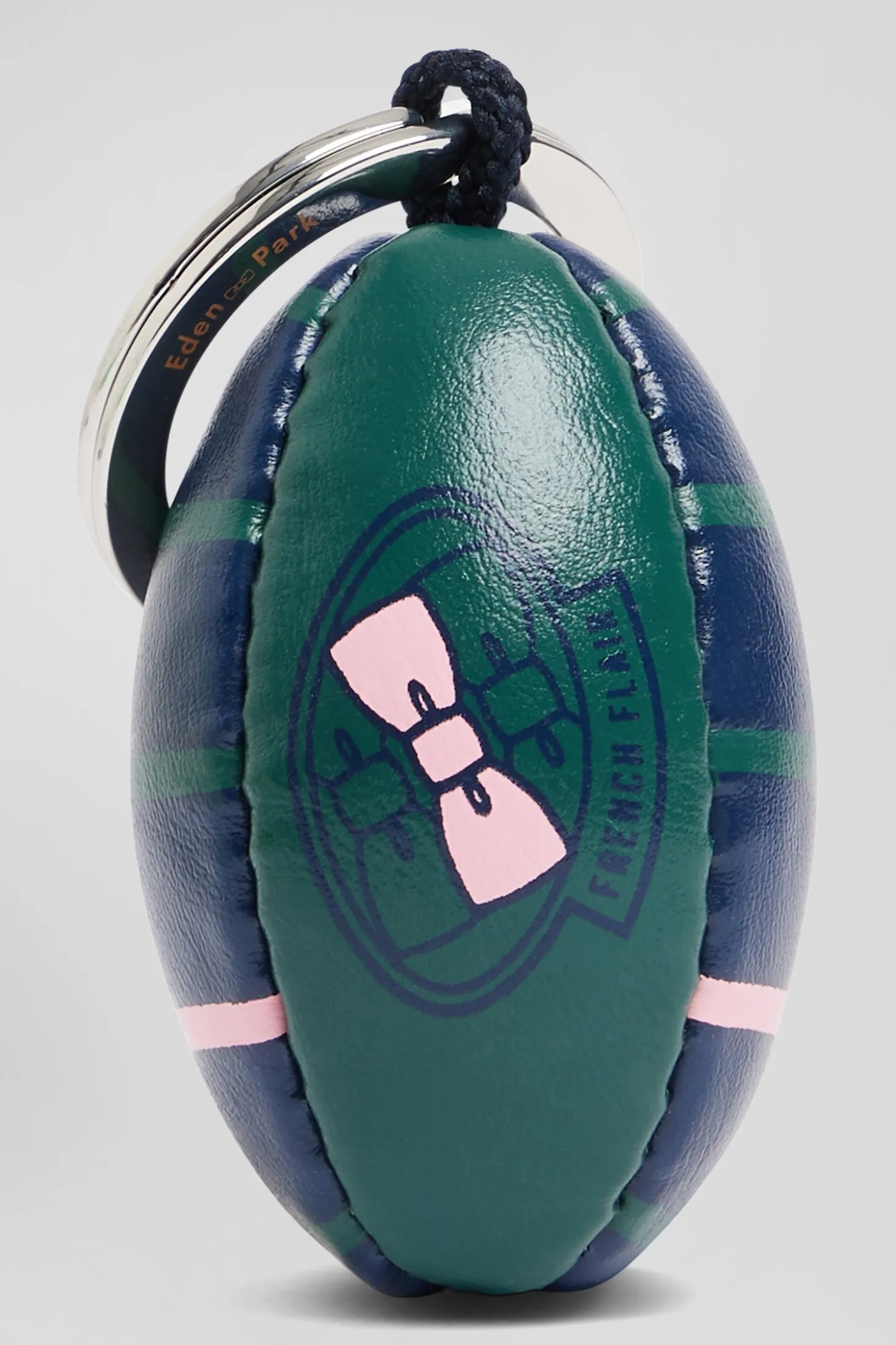 Porte-clefs vert ballon de rugby sérigraphie Eden Park