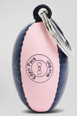 Porte-clefs vert ballon de rugby