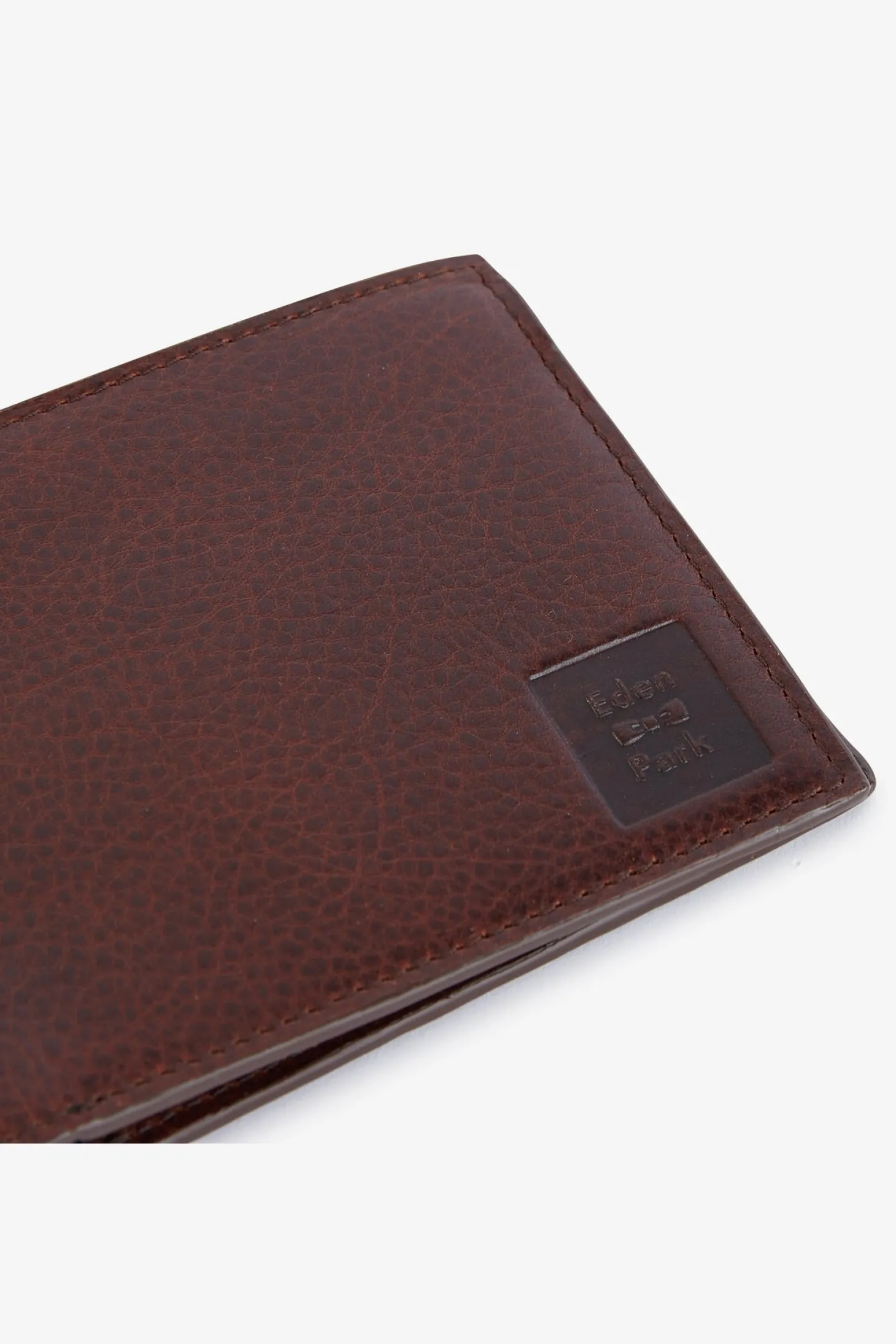 Portefeuille en cuir marron foncé