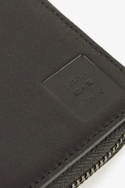 Portefeuille noir en cuir