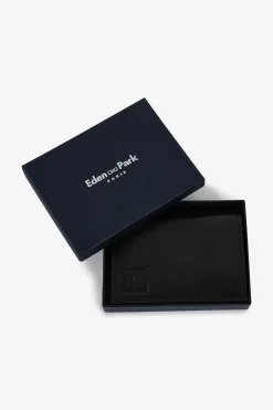 Portefeuille noir en cuir