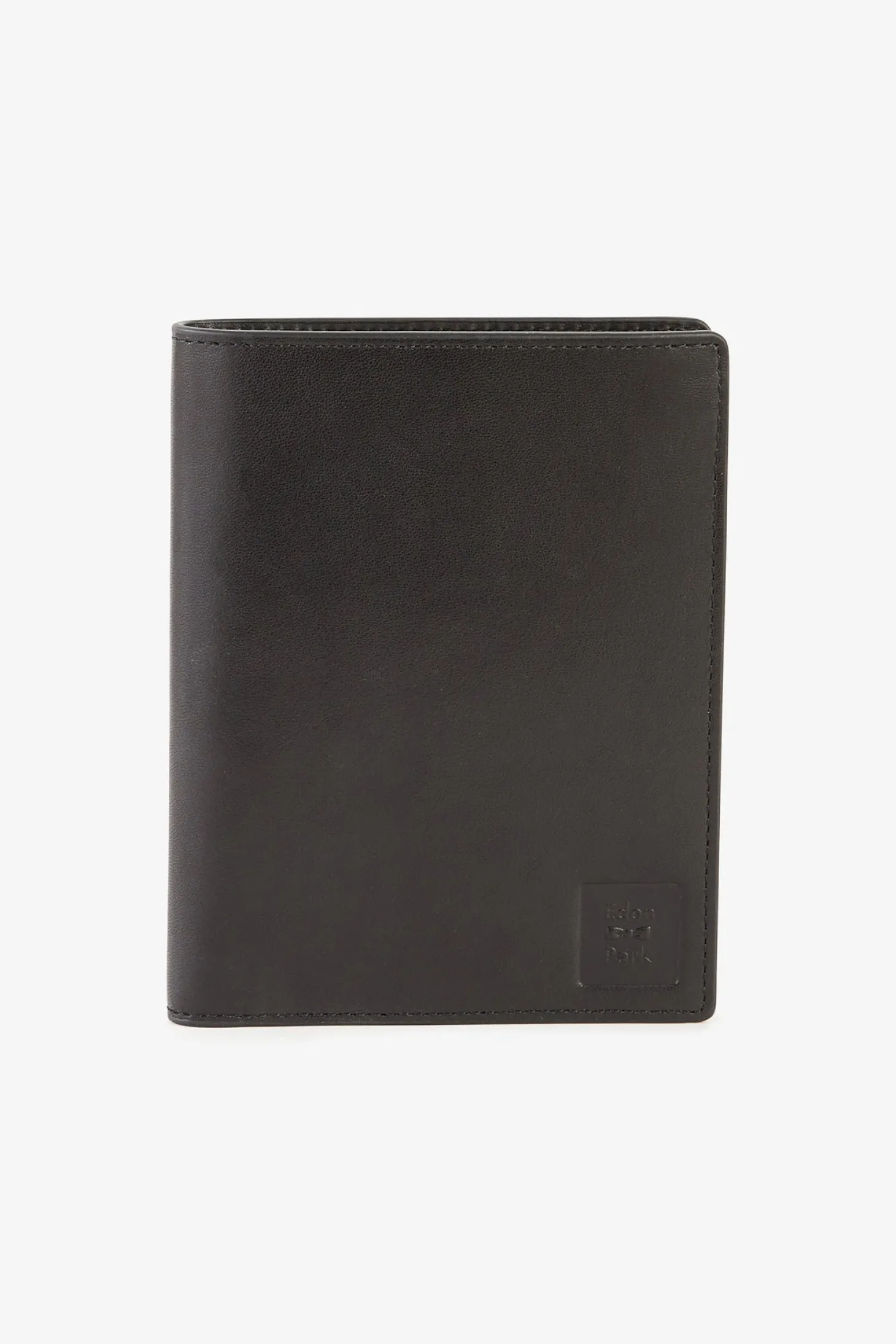 Portefeuille passeport en cuir noir