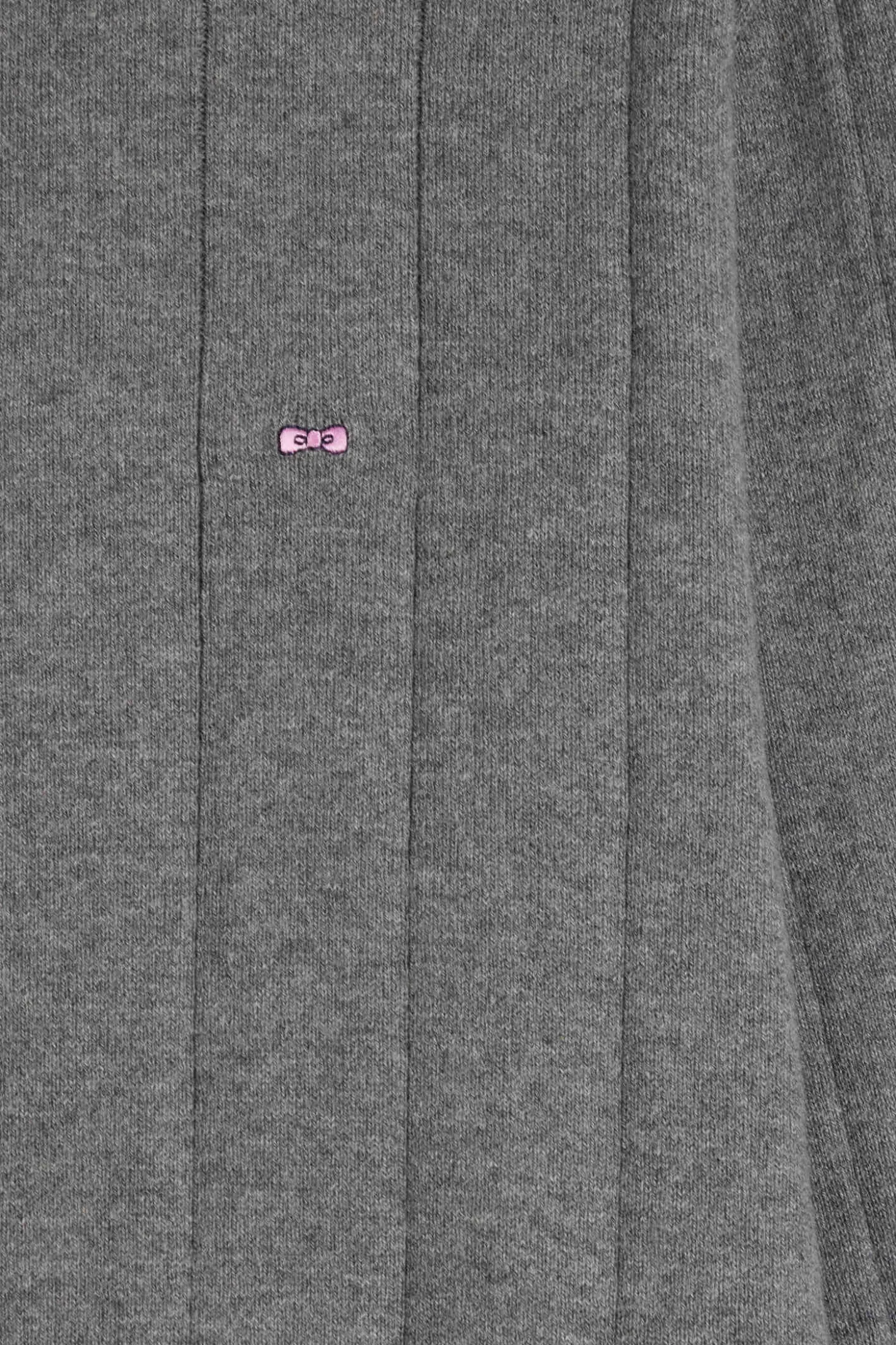 Pull col camionneur en coton et cachemire gris coupe Regular