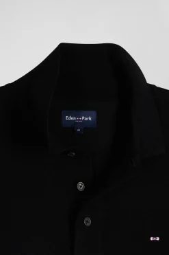 Pull col maillot en laine noir coupe Regular