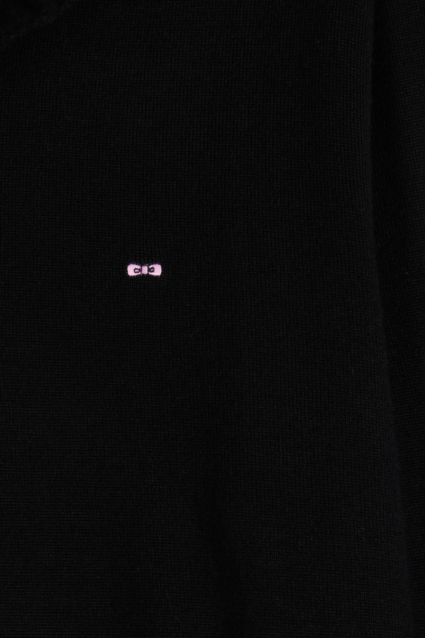 Pull col maillot en laine noir coupe Regular