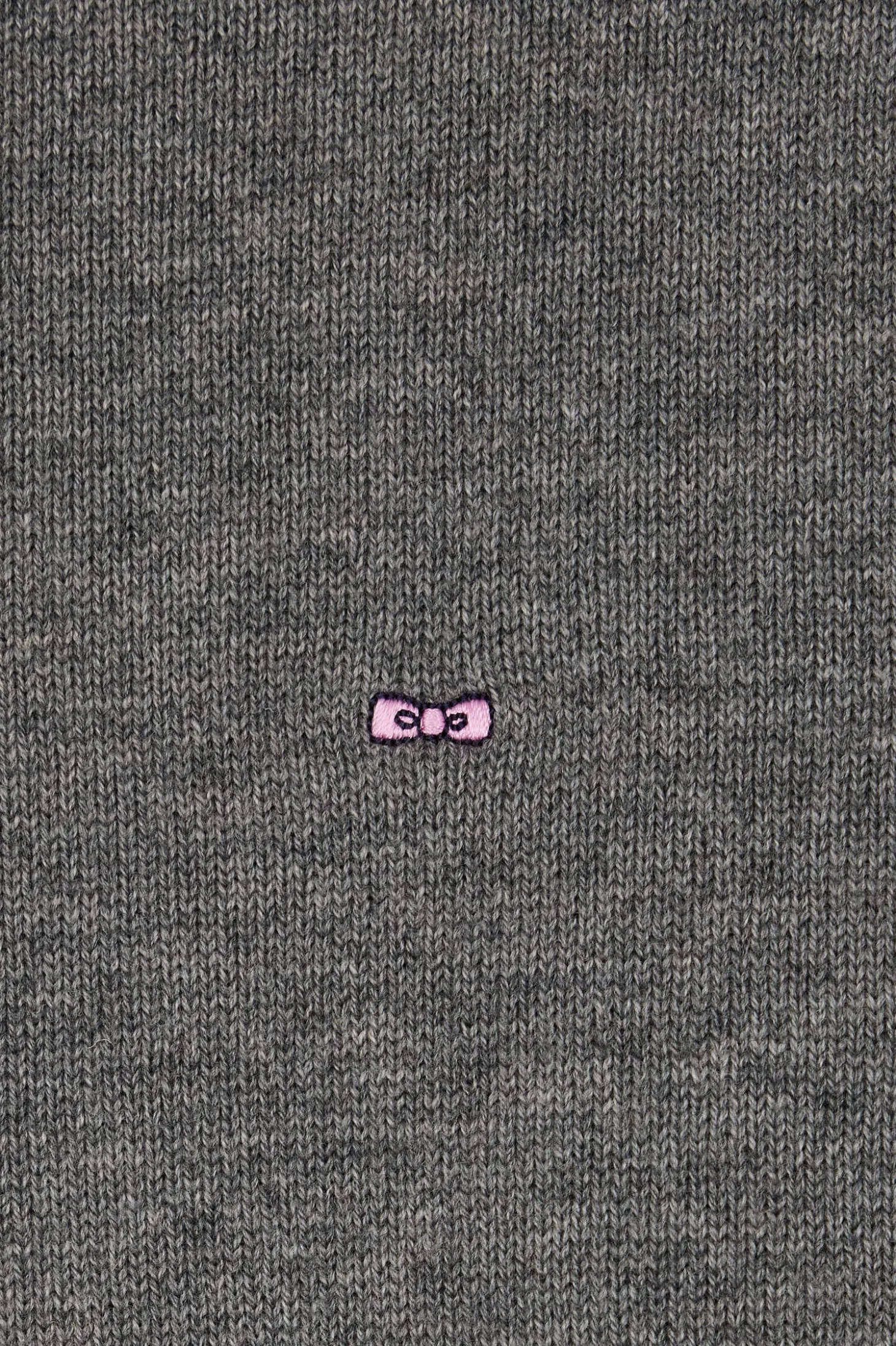 Pull col roulé en laine et coton gris foncé chiné coupe Relaxed