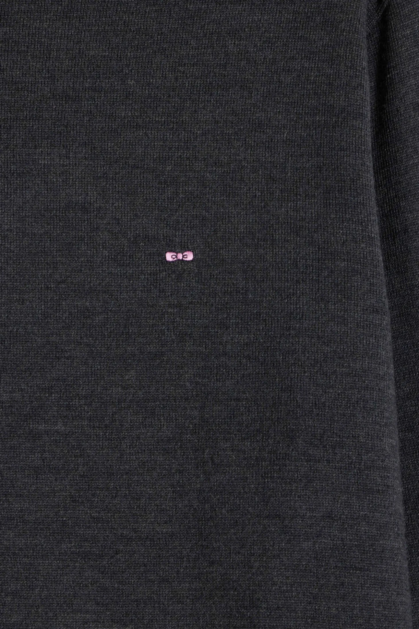 Pull col roulé en laine mérinos gris anthracite coupe Regular