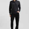 Pull femme col maillot en laine gris anthracite coupe Regular