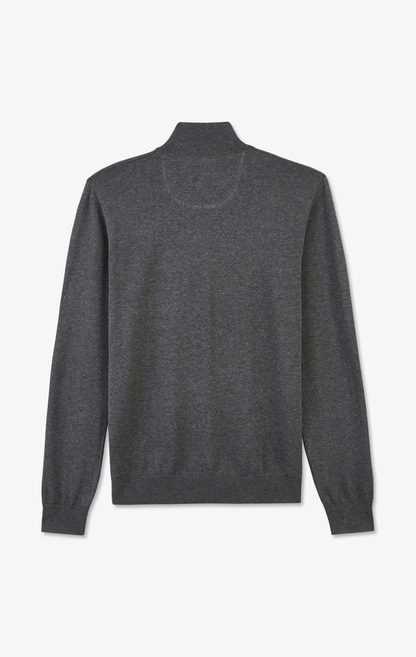 Pull gris à col camionneur en coton