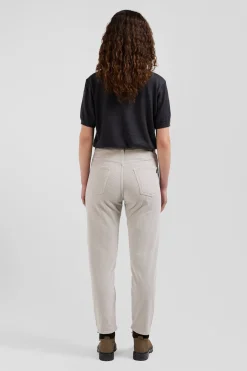 Pull manches courtes à col polo en laine gris anthracite coupe Regular