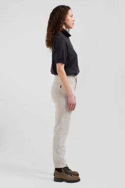Pull manches courtes à col polo en laine gris anthracite coupe Regular