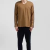 Pyjama long en coton camel
