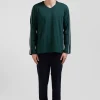 Pyjama long en coton vert
