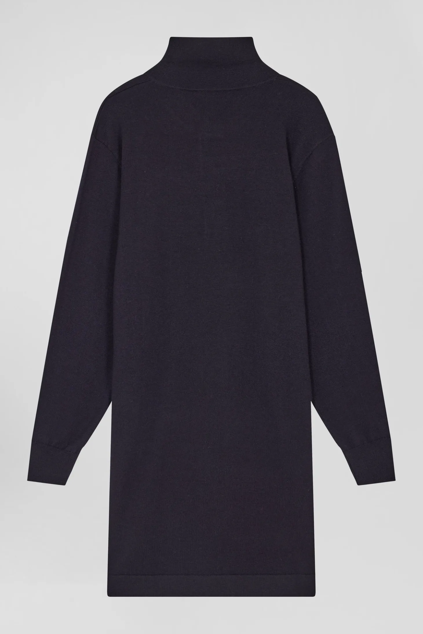Robe col maillot en laine bleu marine coupe Regular