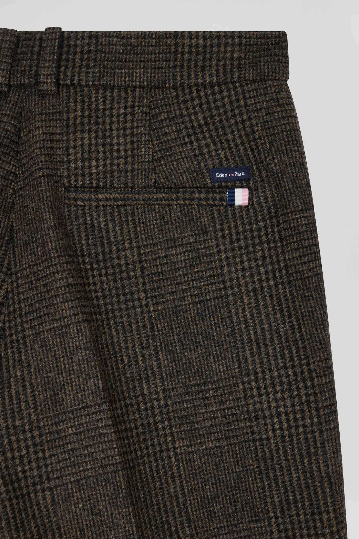 Short en laine mélangée gris coupe Regular