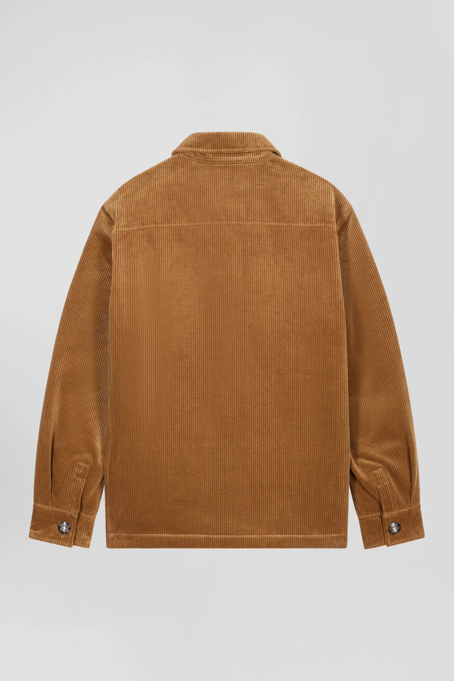 Surchemise à carreaux en coton mélangé camel