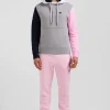 Sweatshirt à capuche colorblock en coton gris XV de France coupe Regular