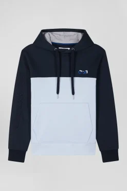 Sweatshirt à capuche en coton ciel coupe Regular