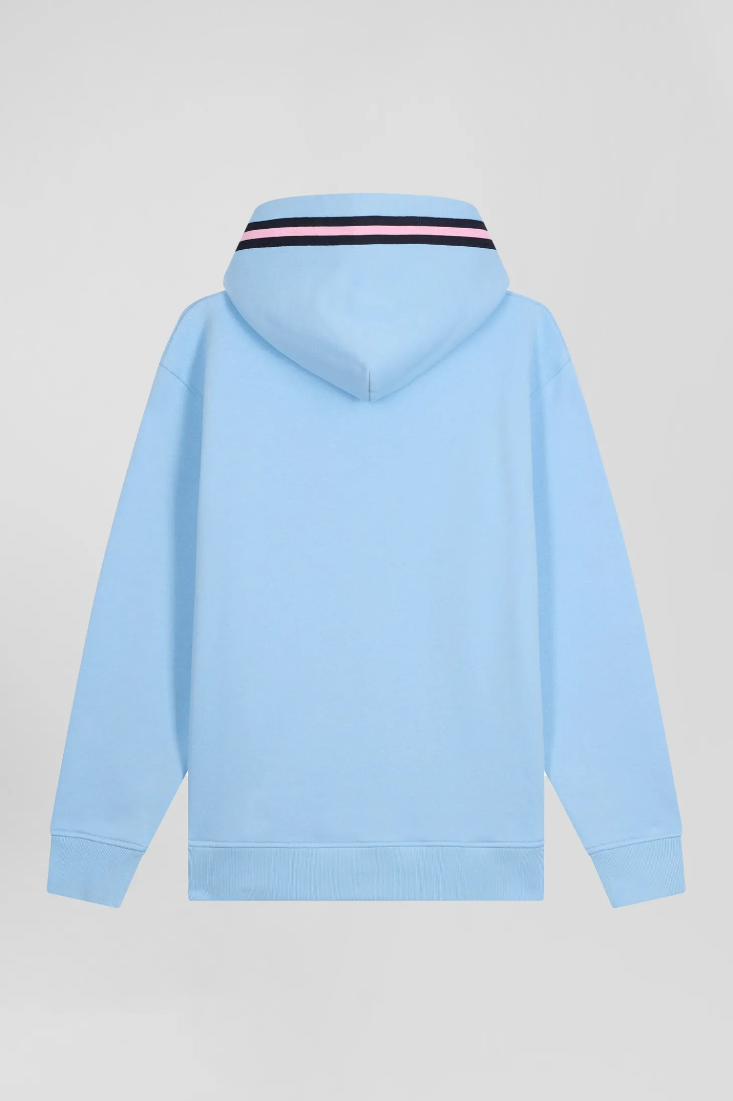 Sweatshirt à capuche en coton mélangé ciel broderie matelassée coupe Relaxed