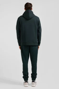 Sweatshirt à capuche en coton mélangé vert coupe Relaxed