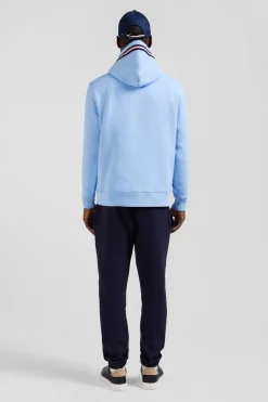 Sweatshirt à capuche en coton mélangé ciel broderie matelassée coupe Relaxed