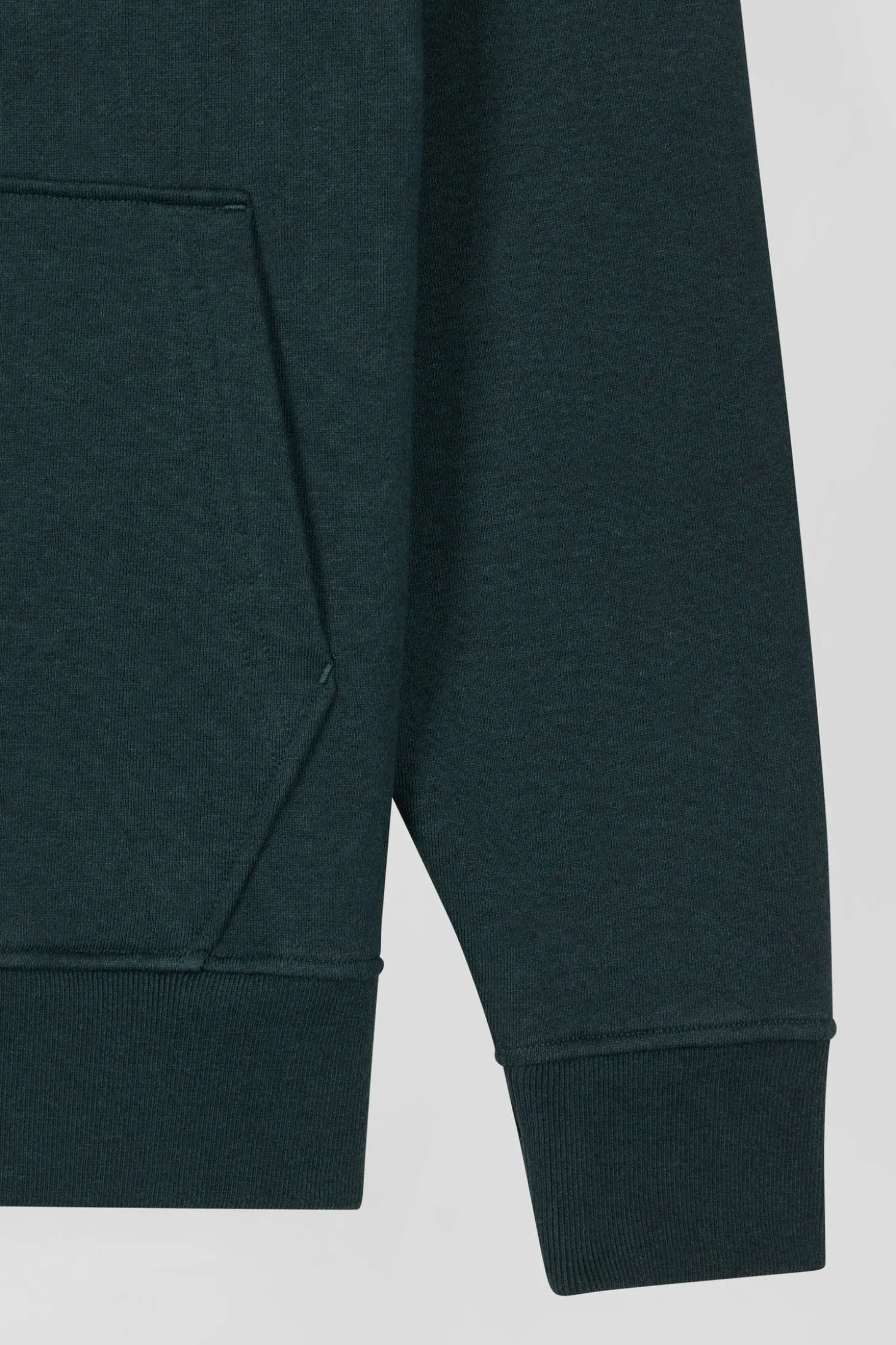 Sweatshirt à capuche en coton vert coupe Relaxed