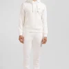 Sweatshirt à capuche en molleton coton écru coupe Regular