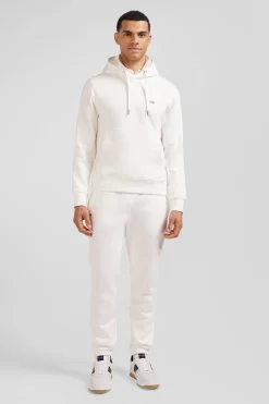 Sweatshirt à capuche en molleton coton écru coupe Regular