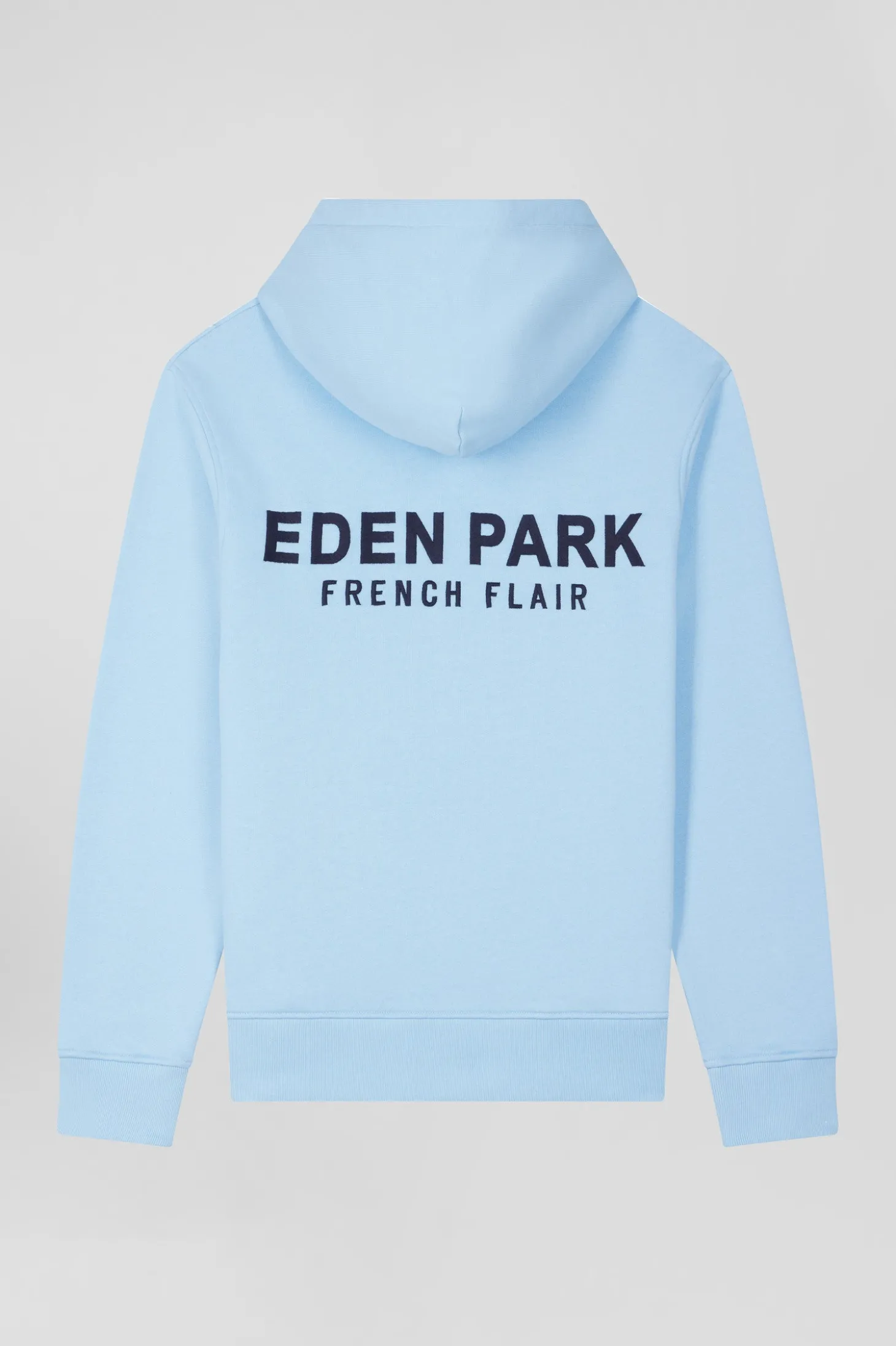 Sweatshirt à capuche en molleton ciel broderie Eden Park coupe Regular