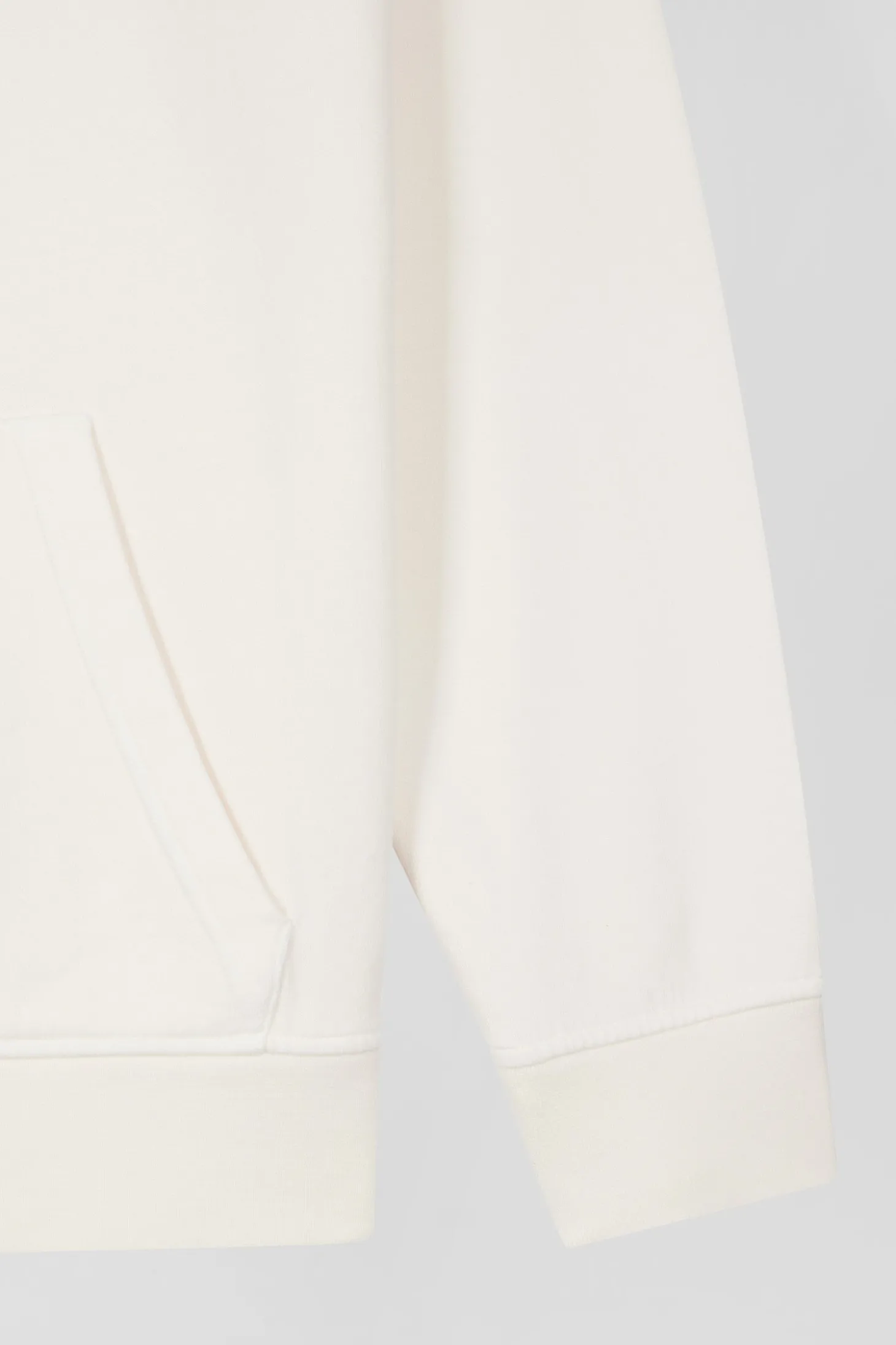 Sweatshirt à capuche unisexe en molleton coton écru surteint coupe Oversized