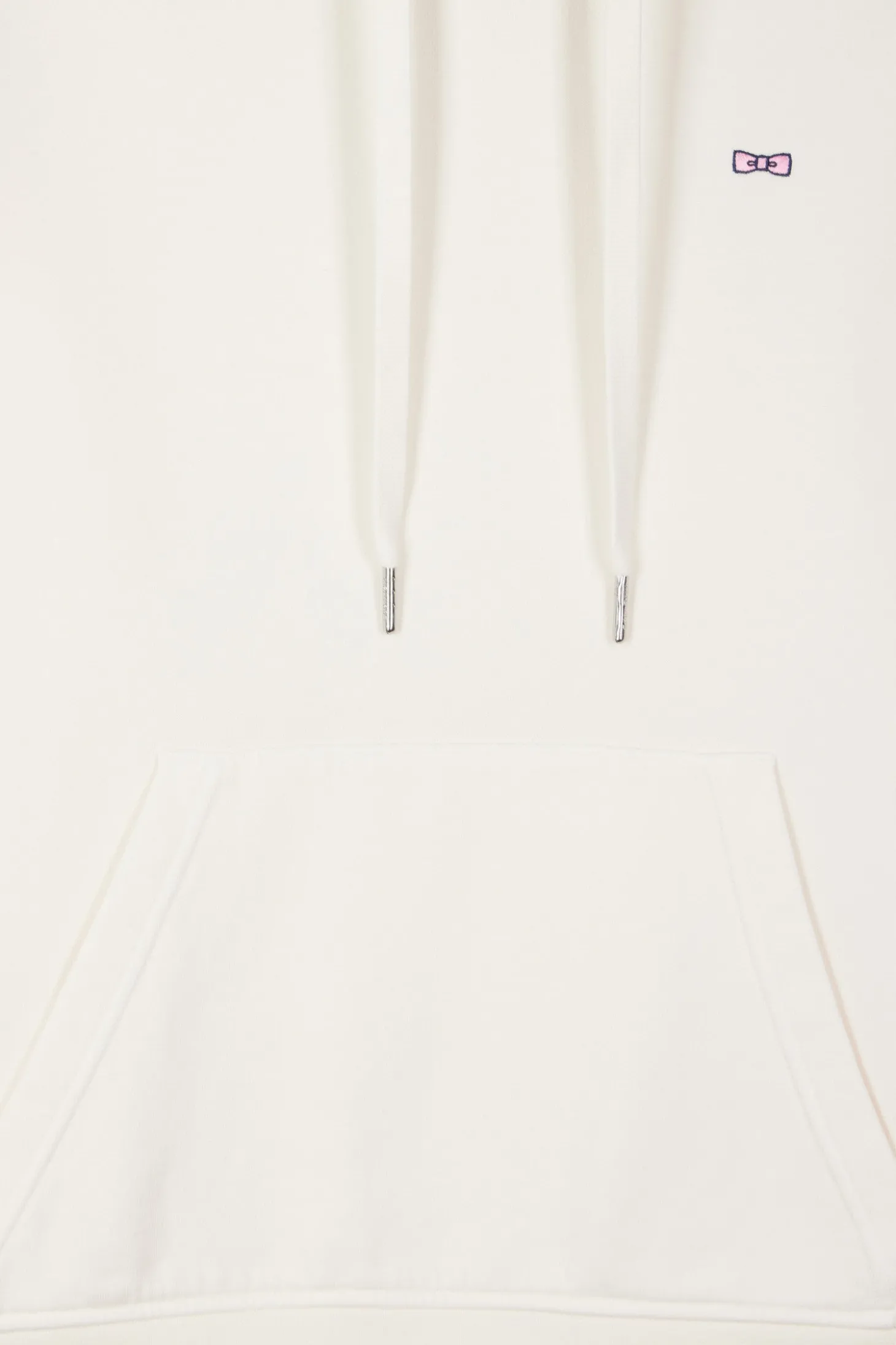 Sweatshirt à capuche unisexe en molleton coton écru surteint coupe Oversized
