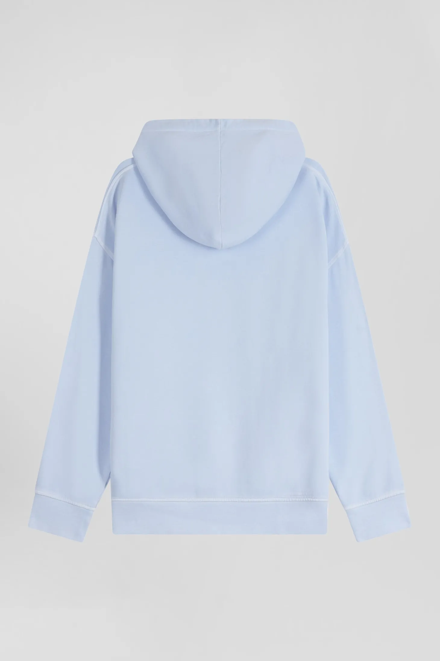 Sweatshirt à capuche unisexe en molleton coton ciel surteint coupe Oversized