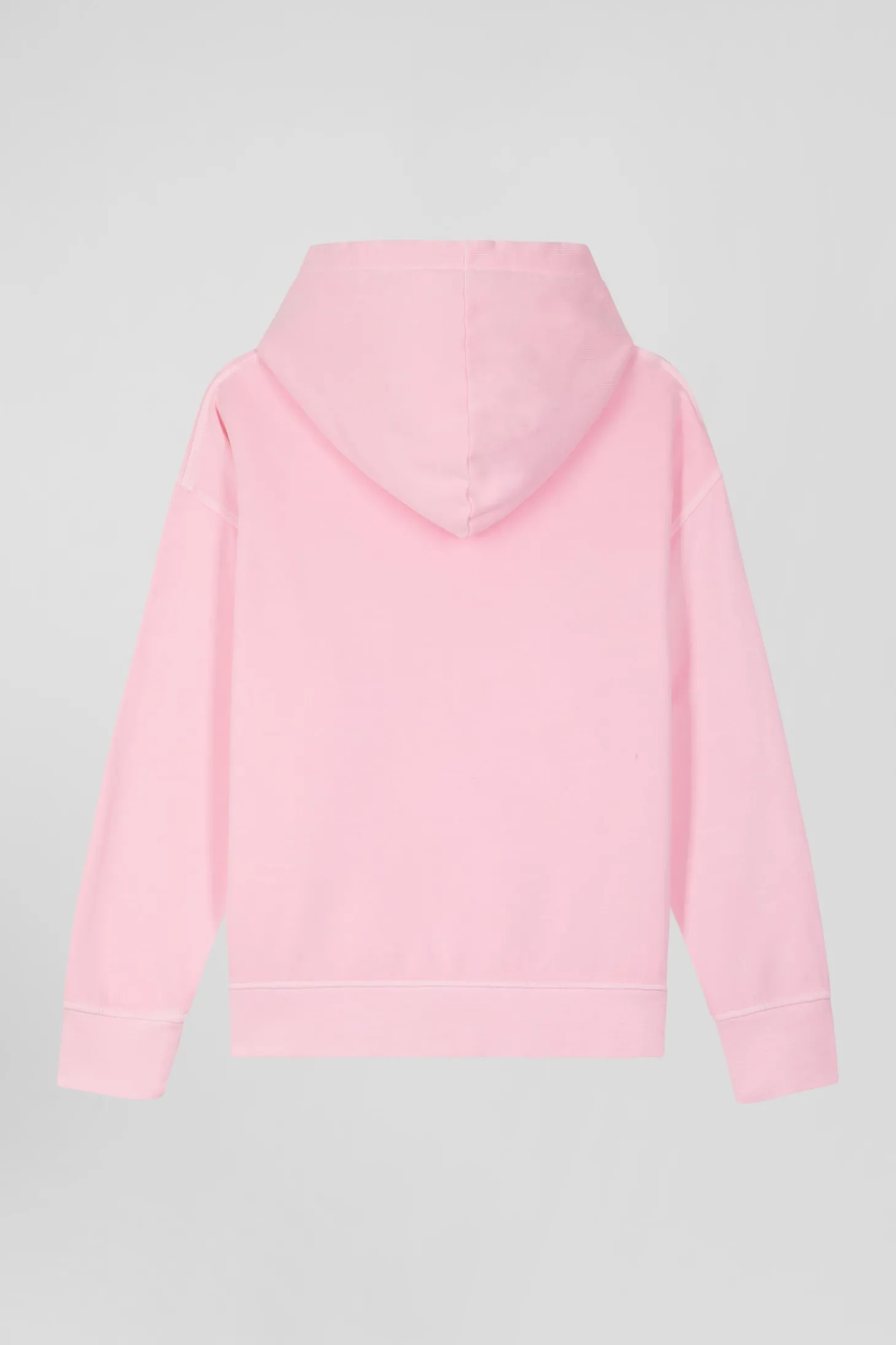 Sweatshirt à capuche unisexe en molleton coton rose surteint coupe Oversized