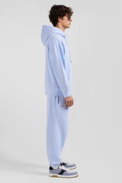 Sweatshirt à capuche unisexe en molleton coton ciel surteint coupe Oversized