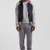 Sweatshirt à capuche zippé XV de France en coton mélangé et parmenture gris coupe Regular