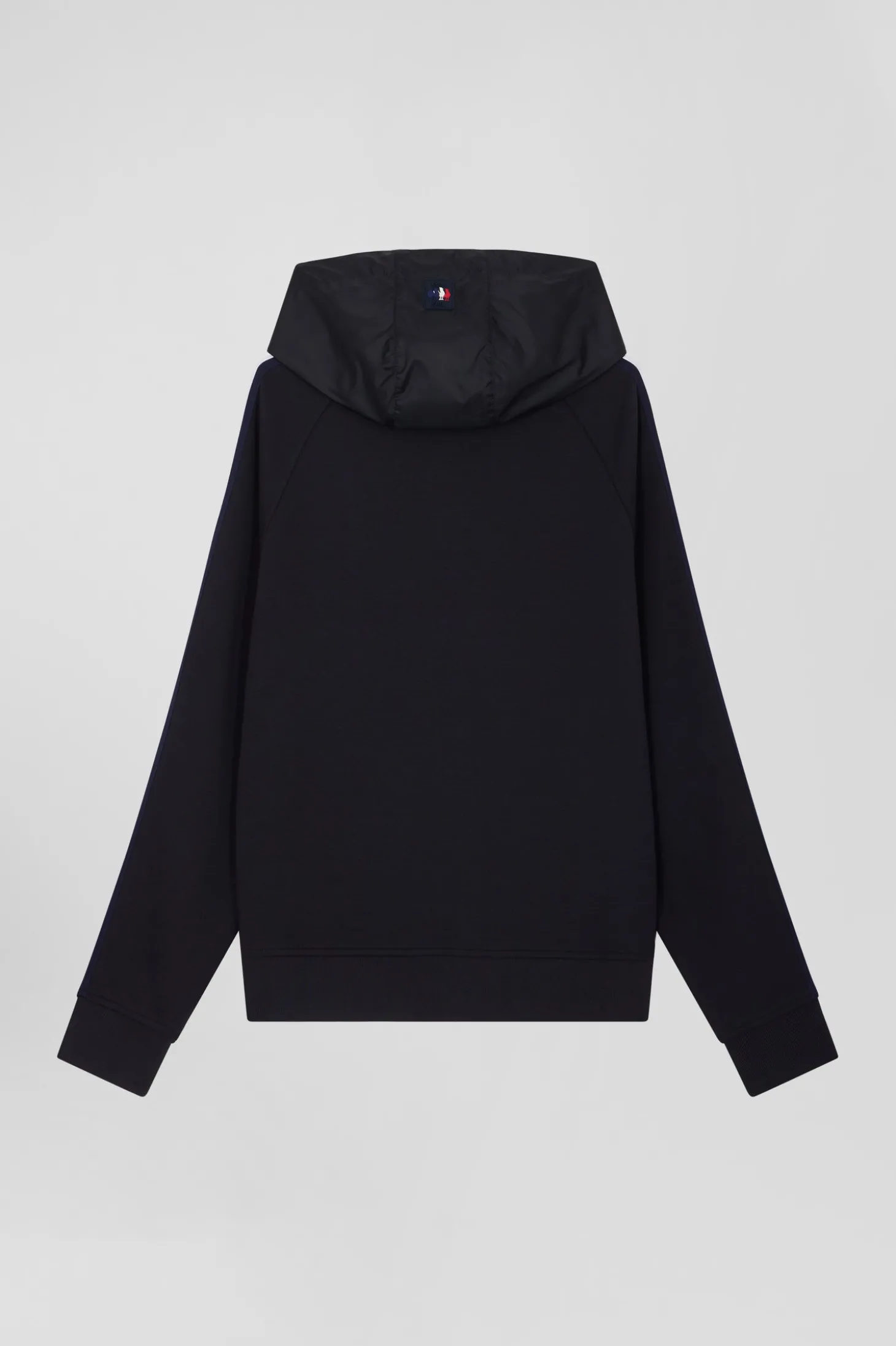 Sweatshirt à capuche zippé XV de France en coton mélangé bleu marine coupe Regular