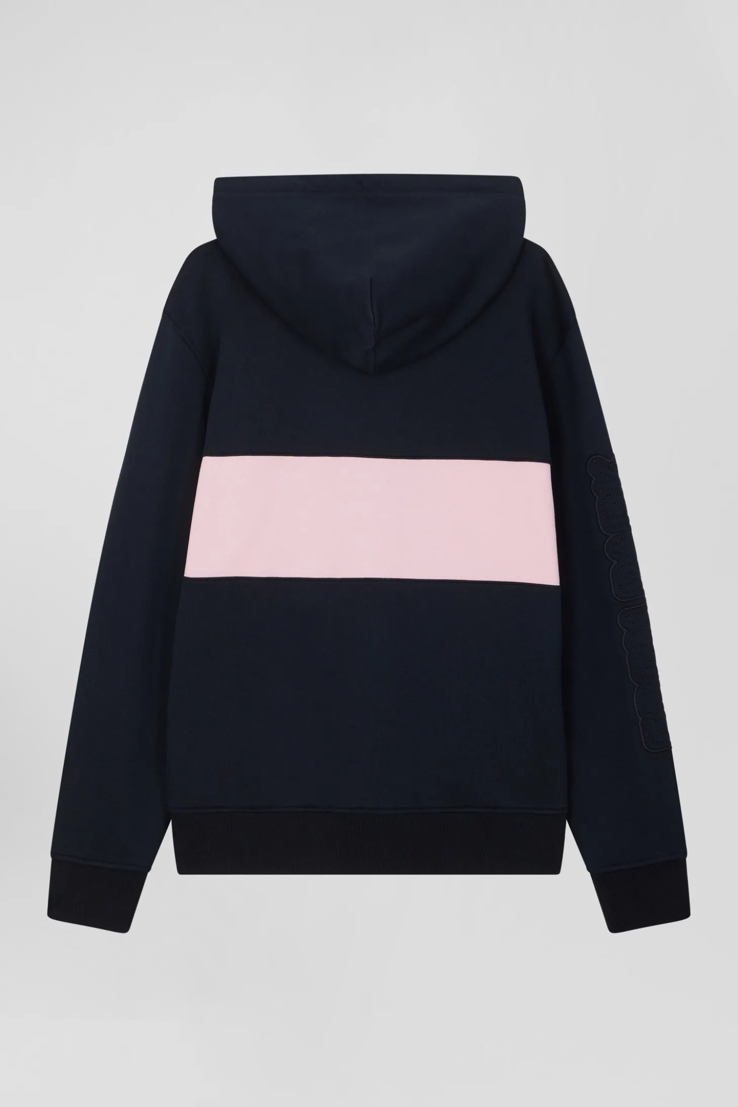 Sweatshirt à capuche zippé en coton rose coupe Regular